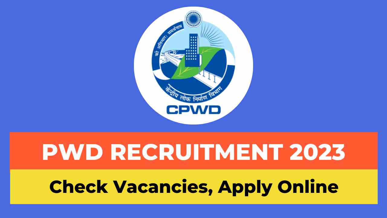 pwd recruitment 2023 notification, pwd vacancy 2023 apply online