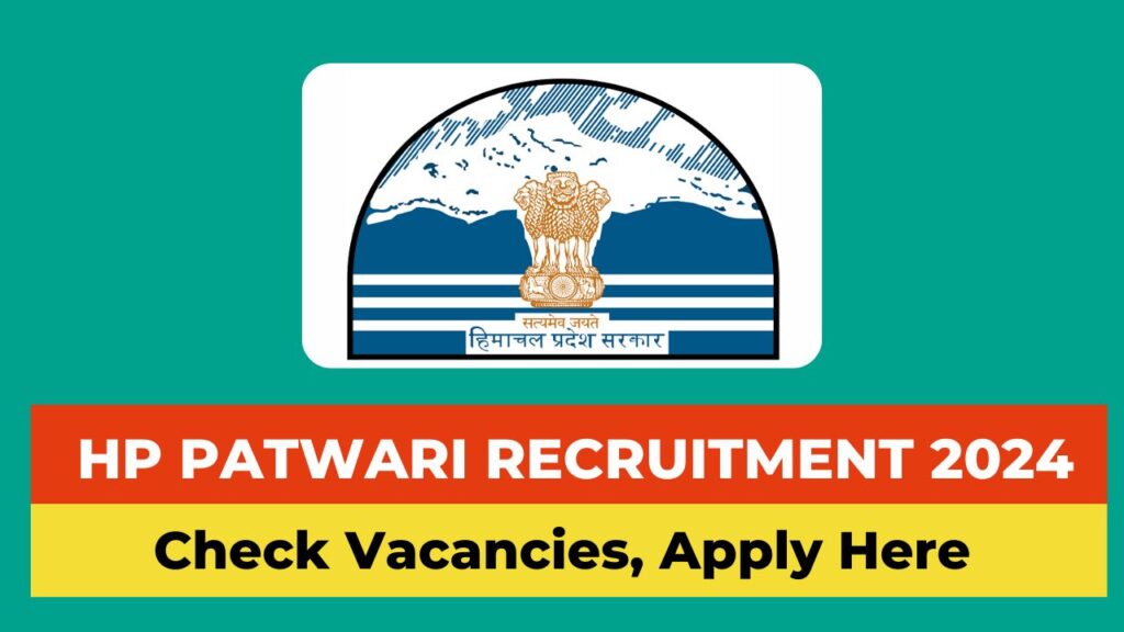 HP Patwari Recruitment 2024, HP Patwari Bharti 2024