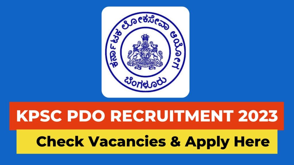 KPSC PDO Recruitment 2023, pdo recruitment 2023